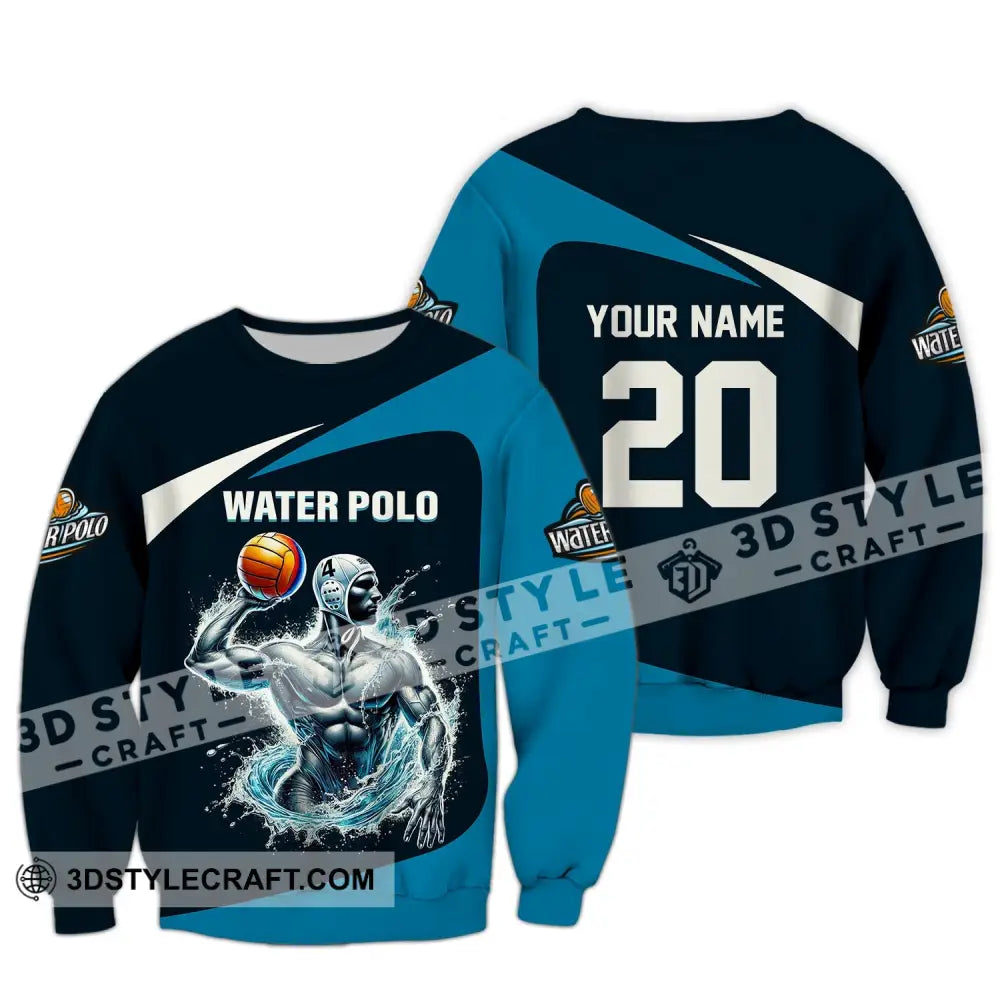 Unisex Shirt Custom Name Water Polo T-Shirt For Club Gift Players Long Sleeve / S T-Shirt