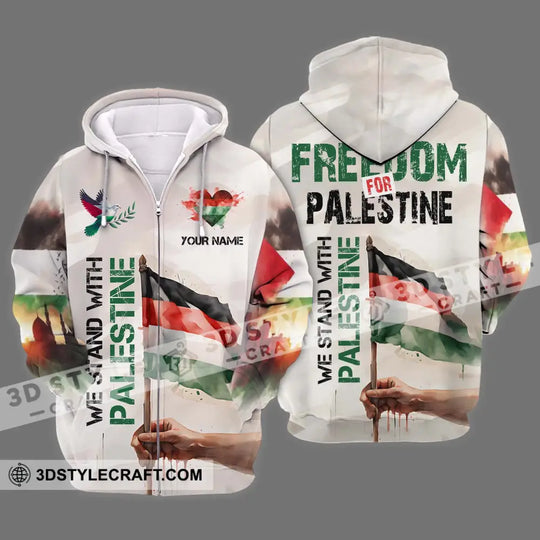 Unisex Shirt - Custom Name Shirt We Stand With Palestine style option 2