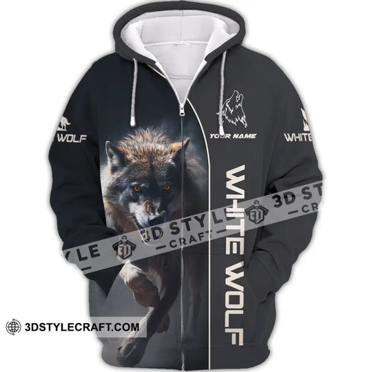 Unisex Shirt - Custom Name Shirt - White Wolf Shirt - White Wolf Name style option 4