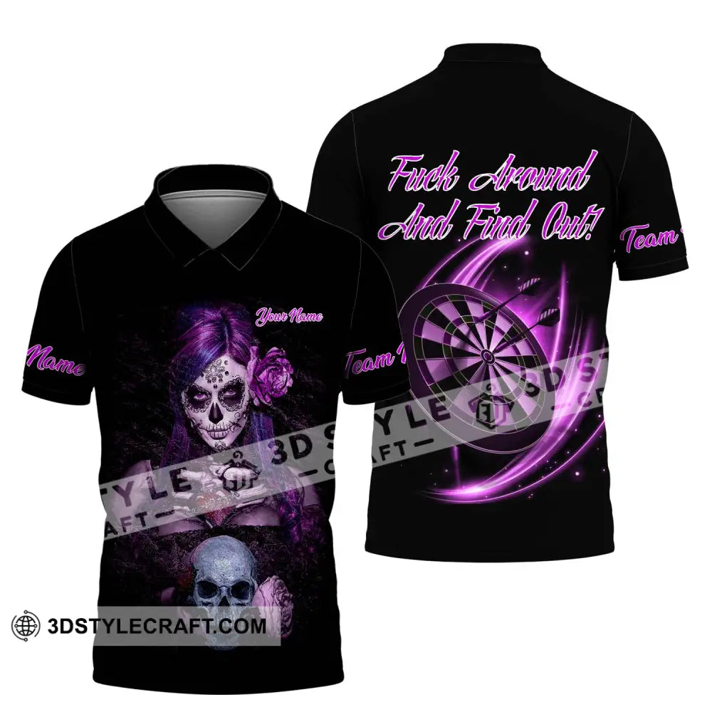 Unisex Shirt - Custom Name Witch Darts Polo / S T-Shirt