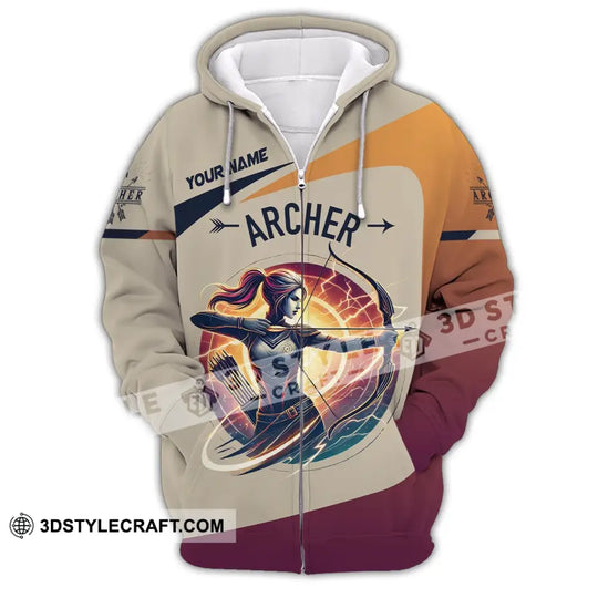 Unisex Shirt, Custom Name Woman Archery Shirt, Archery Polo Long Sleeve, Archery Love T-Shirt style option 3