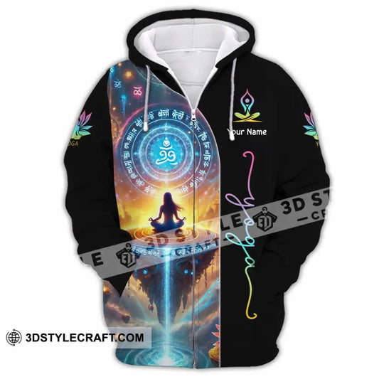 Unisex Shirt, Custom Name Yoga Shirt, Yoga Love Hoodie Shirt Polo Long Sleeve Shirt style option 3