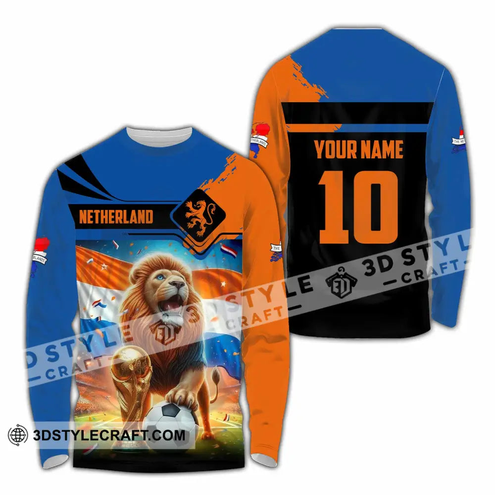 Unisex Shirt - Custom Netherlands 3D Shirt Long Sleeve Shirt / S T-shirt