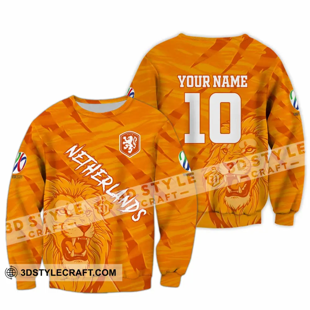 Unisex Shirt - Custom Netherlands 3D Shirt Long Sleeve / S T-shirt