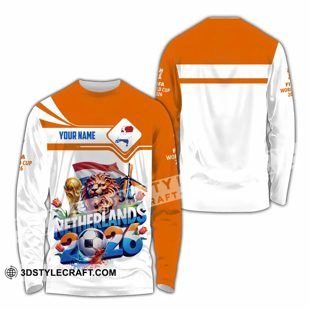 Unisex Shirt - Custom Netherlands World Cup 2026 Shirt - Long Sleeve Shirt / S - T-shirt