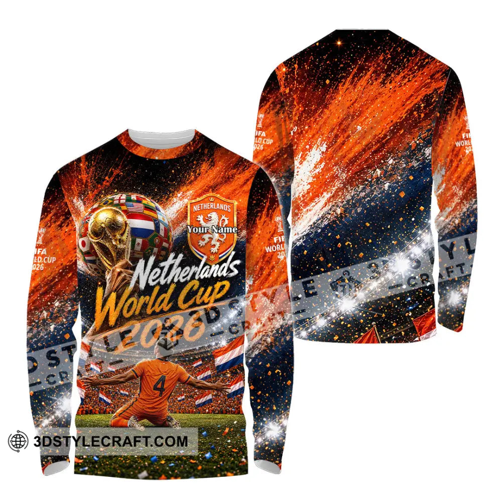 Unisex Shirt - Custom Netherlands World Cup 2026 Shirt - Long Sleeve Shirt / S - T-shirt