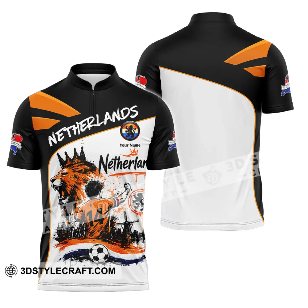 Unisex Shirt - Custom Netherlands World Cup 2026 Shirt - Zipper Polo Shirt / S - T-shirt