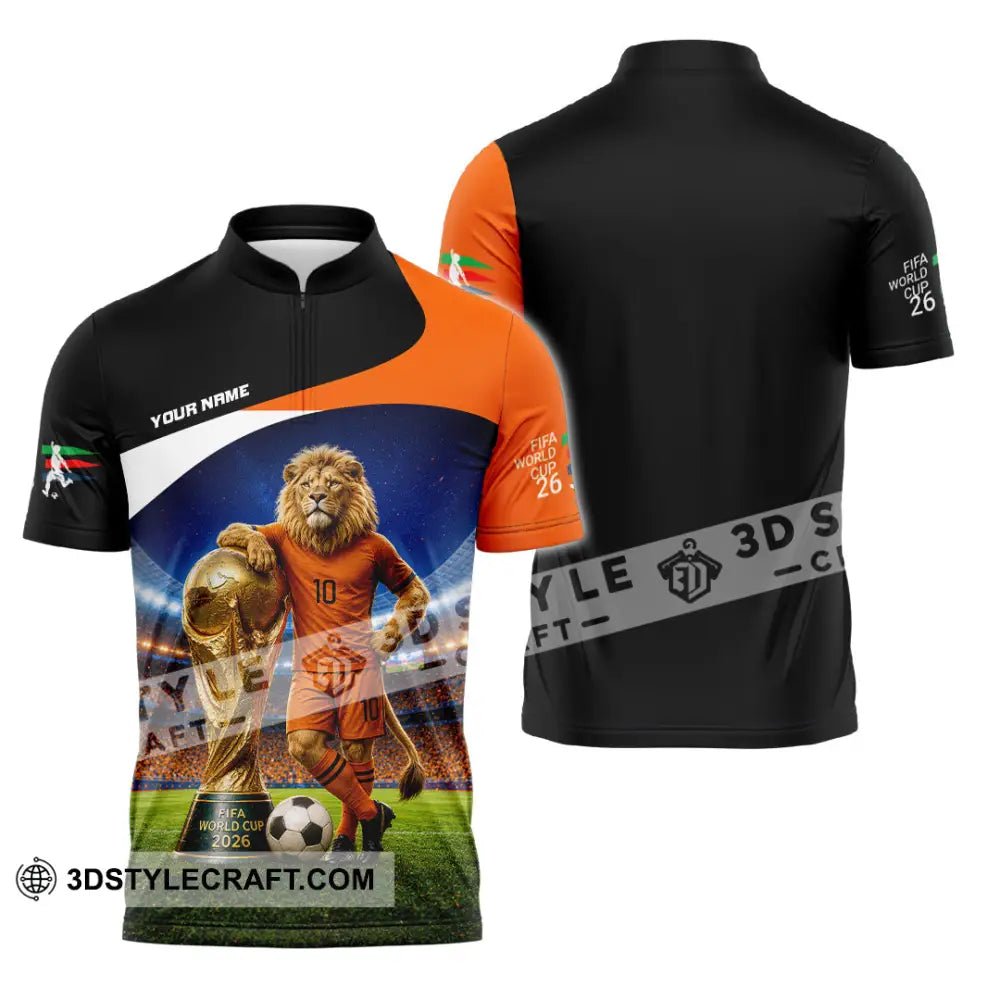 Unisex Shirt - Custom Netherlands World Cup 2026 Shirt - Zipper Polo Shirt / S - T-shirt