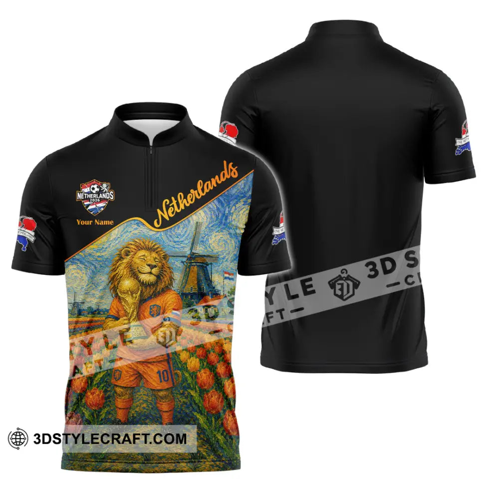 Unisex Shirt - Custom Netherlands World Cup 2026 Shirt - Zipper Polo Shirt / S - T-shirt