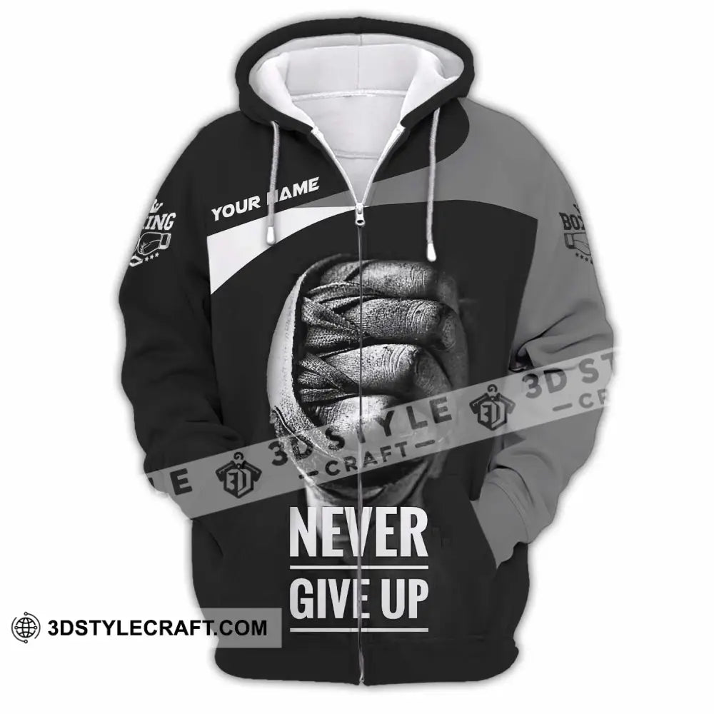 Unisex Shirt - Custom Never Give Up Shirt Zipper Hoodie / S T-shirt