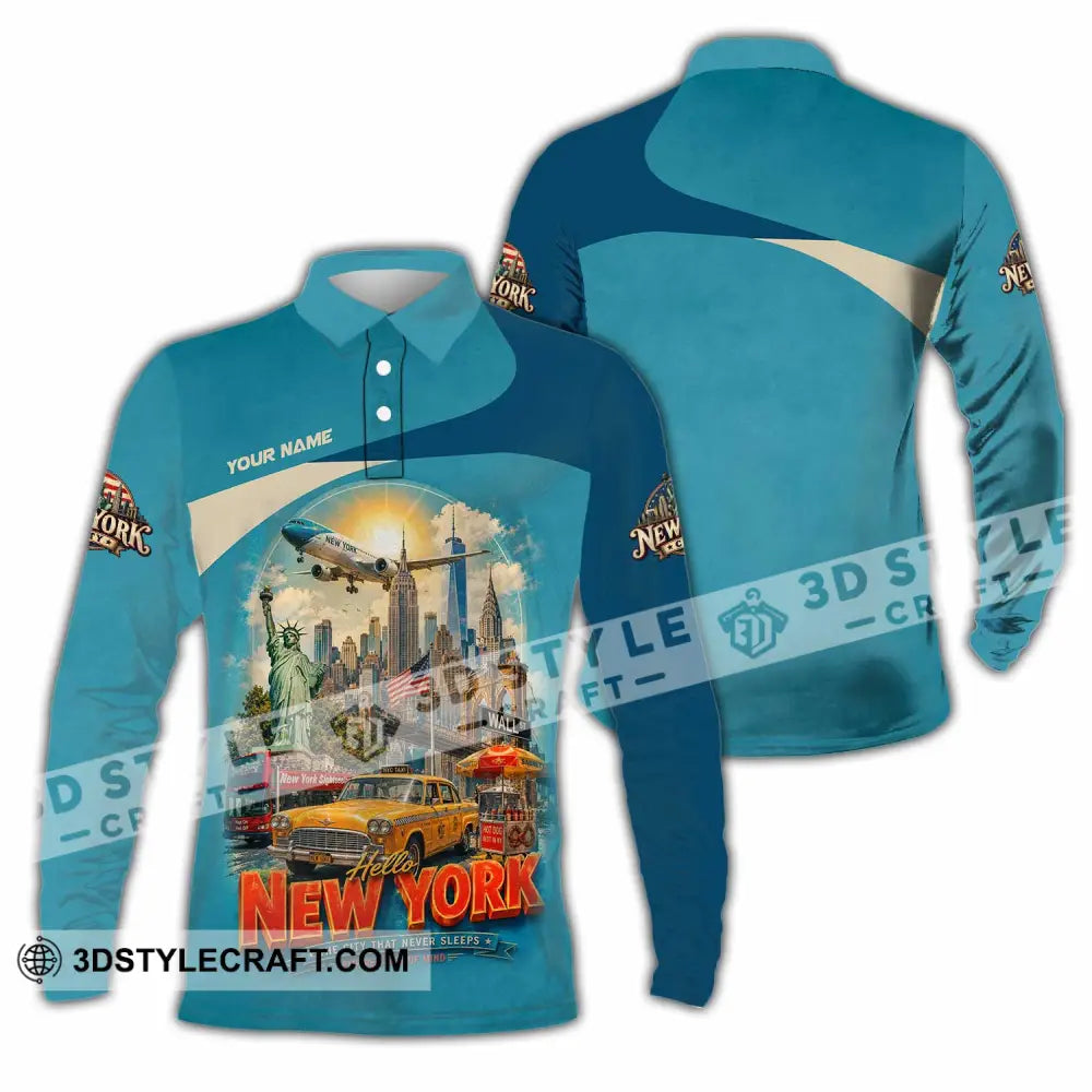 Unisex Shirt - Custom New York Shirt - Long Sleeve Polo / S - T-shirt