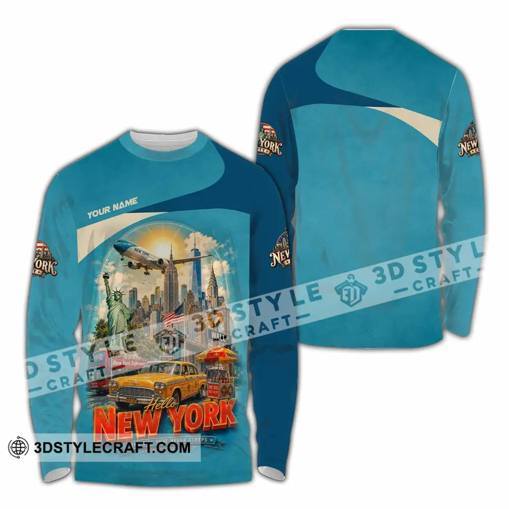 Unisex Shirt - Custom New York Shirt - Long Sleeve Shirt / S - T-shirt