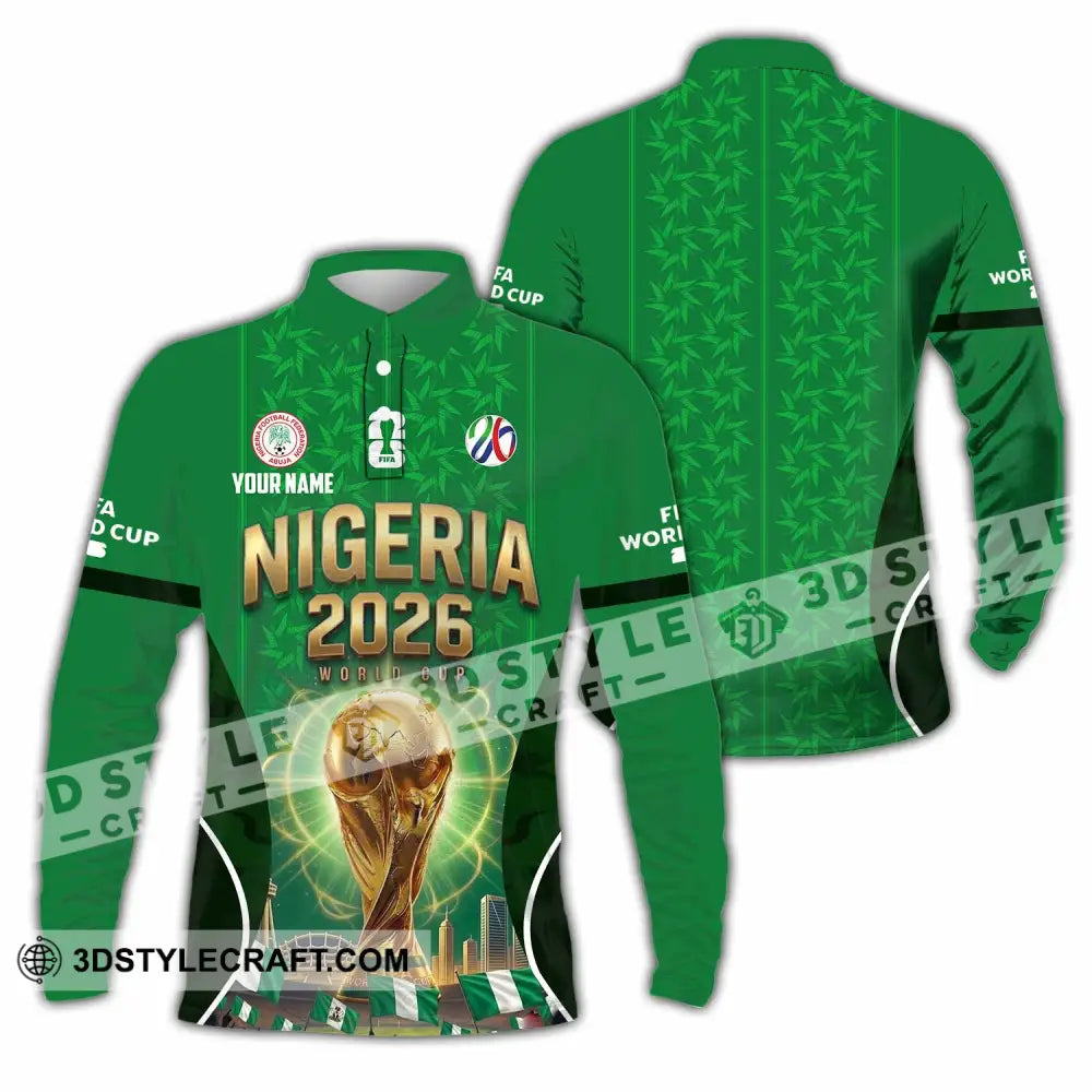 Unisex Shirt - Custom Nigeria World Cup 2026 Shirt - Long Sleeve Polo / S - T-shirt