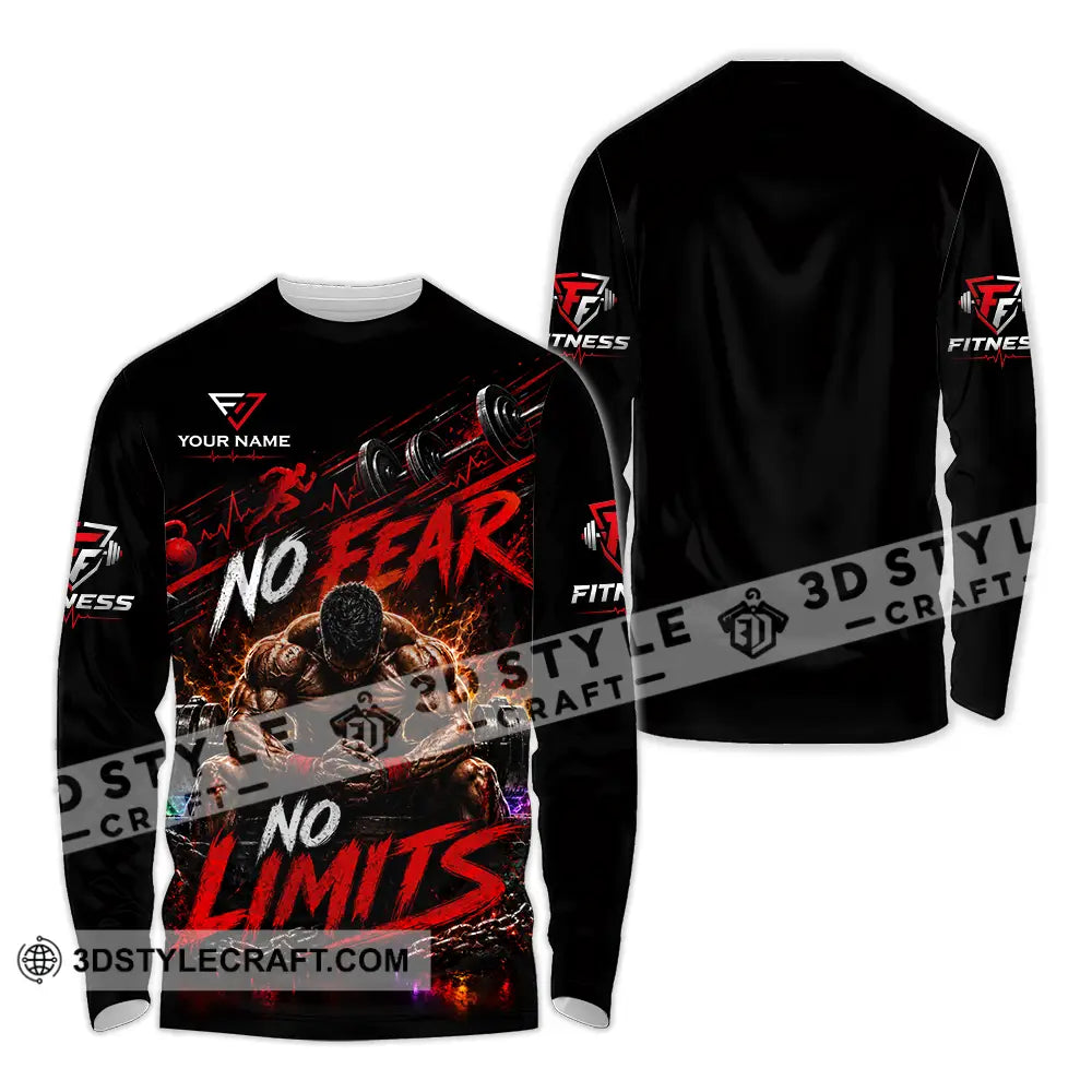 Unisex Shirt - Custom No Fear No Limits Shirt - Long Sleeve Shirt / S - T-shirt