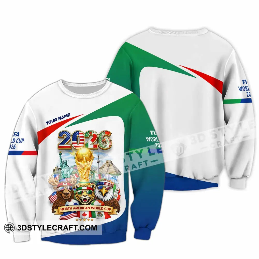 Unisex Shirt - Custom North American FIFA World Cup 2026 3D Shirt Long Sleeve / S T-shirt
