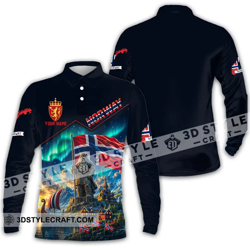 Unisex Shirt - Custom Norway Shirt - Long Sleeve Polo / S - T-shirt