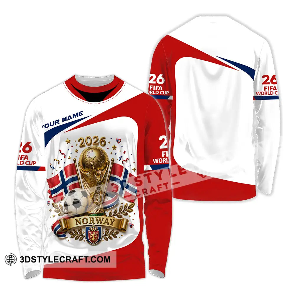 Unisex Shirt - Custom Norway World Cup 2026 Shirt - Long Sleeve Shirt / S - T-shirt