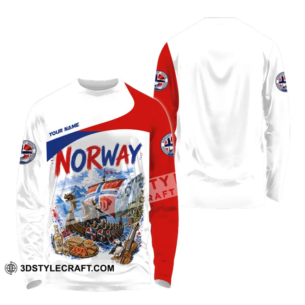 Unisex Shirt - Custom Norway Shirt - Long Sleeve Shirt / S - T-shirt