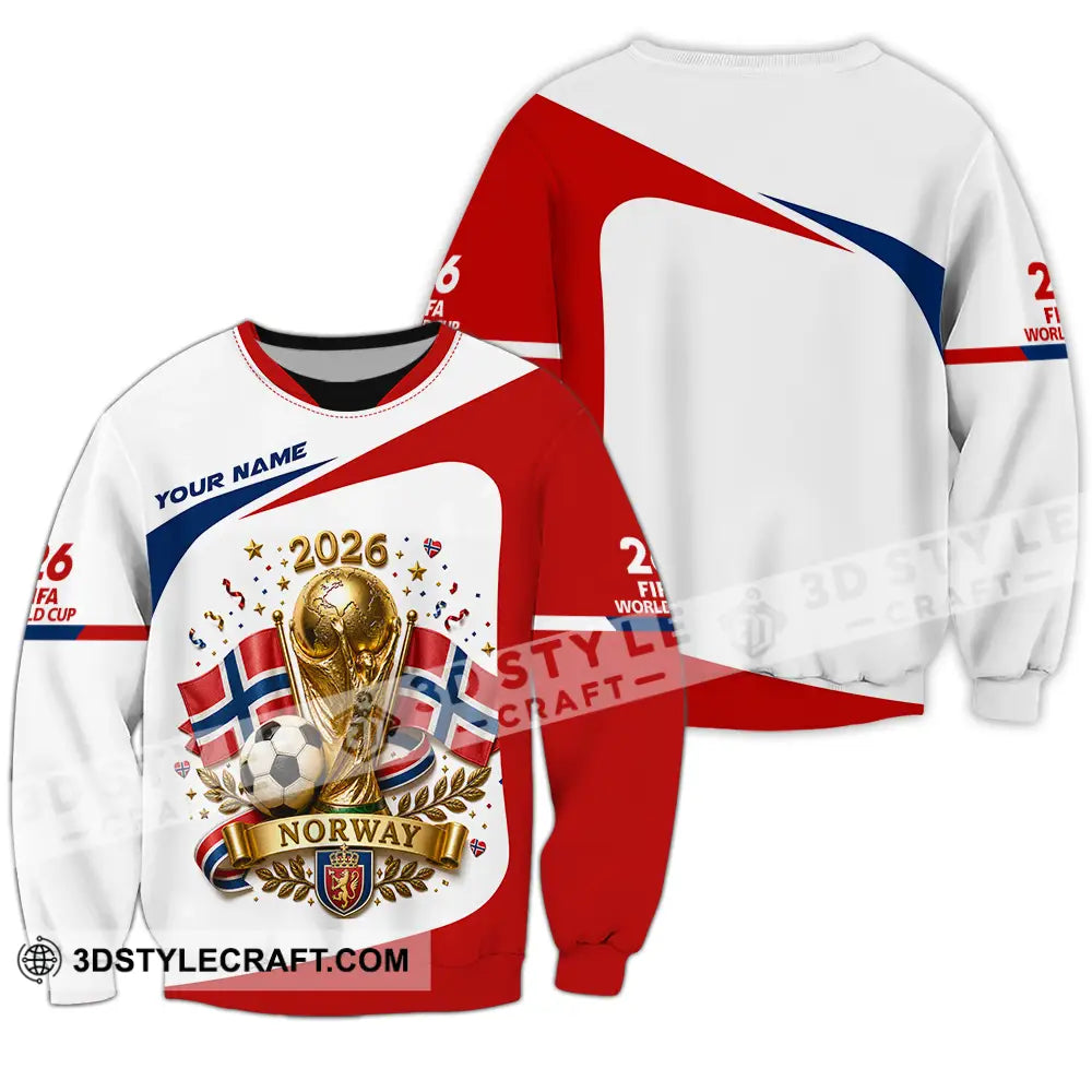 Unisex Shirt - Custom Norway World Cup 2026 Shirt - Long Sleeve / S - T-shirt