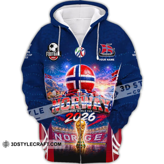 Unisex Shirt - Custom Norway World Cup 2026 Shirt style option 3
