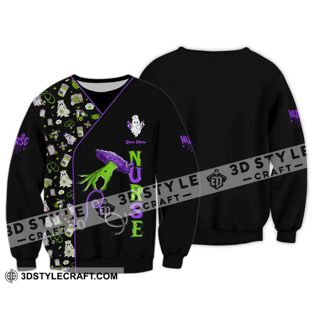Unisex Shirt - Custom Nurse Halloween Shirt Long Sleeve / S T-shirt