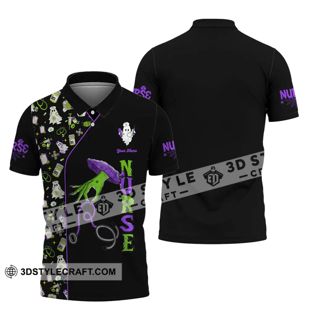 Unisex Shirt - Custom Nurse Halloween Shirt Polo Shirt / S T-shirt