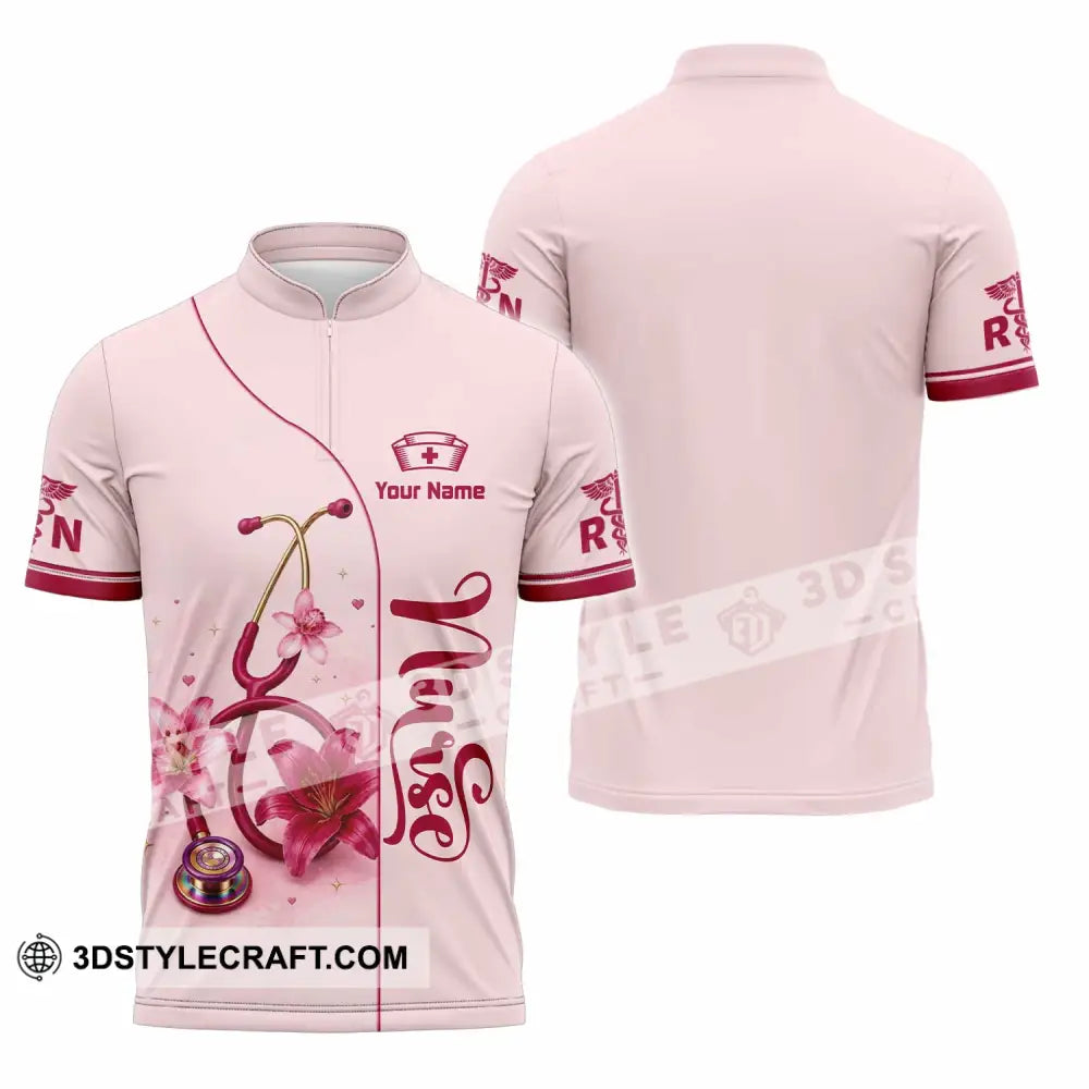 Unisex Shirt - Custom Nurse Shirt - Zipper Polo Shirt / S - T-shirt