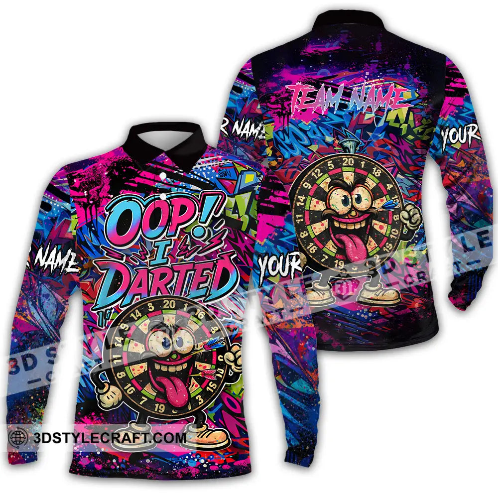 Unisex Shirt - Custom Oops I Darted 3D Shirt Long Sleeve Polo / S T-shirt
