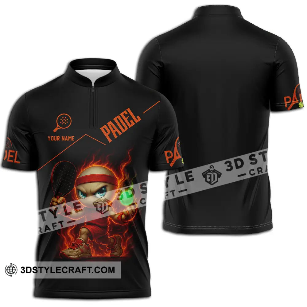 Unisex Shirt - Custom Padel Shirt Zipper Polo Shirt / S T-shirt