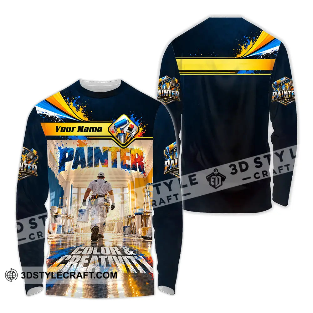 Unisex Shirt - Custom Painter Shirt - Long Sleeve Shirt / S - T-shirt