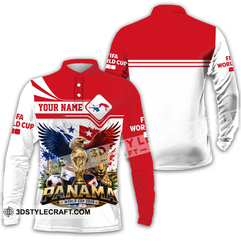 Unisex Shirt - Custom Panama World Cup 2026 Shirt - Long Sleeve Polo / S - T-shirt