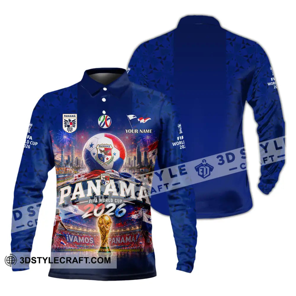 Unisex Shirt - Custom Panama World Cup 2026 Shirt - Long Sleeve Polo / S - T-shirt