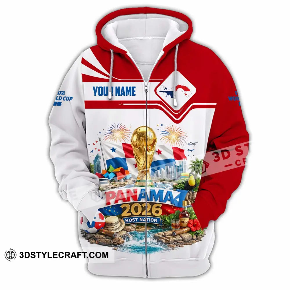Unisex Shirt - Custom Panama World Cup 2026 Shirt - Zipper Hoodie / S - T-shirt