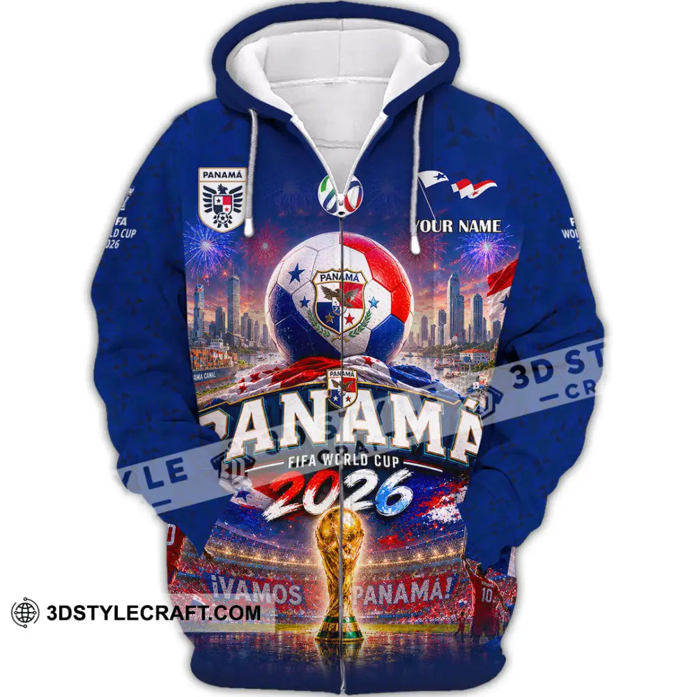 Unisex Shirt - Custom Panama World Cup 2026 Shirt - Zipper Hoodie / S - T-shirt