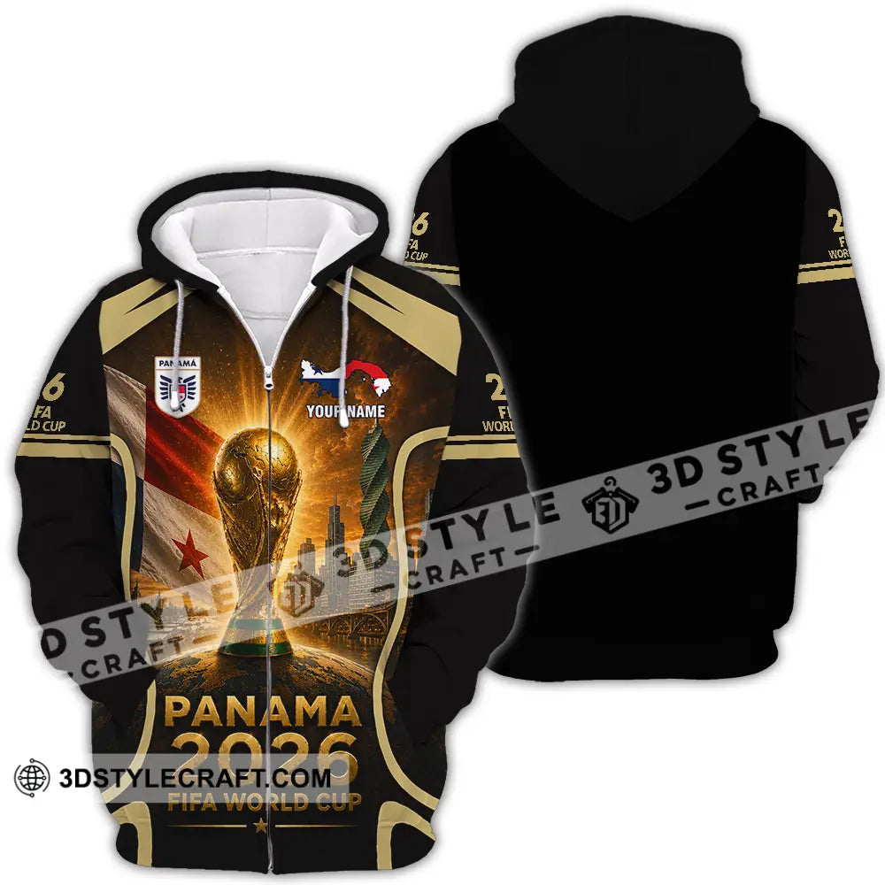 Unisex Shirt - Custom Panama World Cup 2026 Shirt - Zipper Hoodie / S - T-shirt