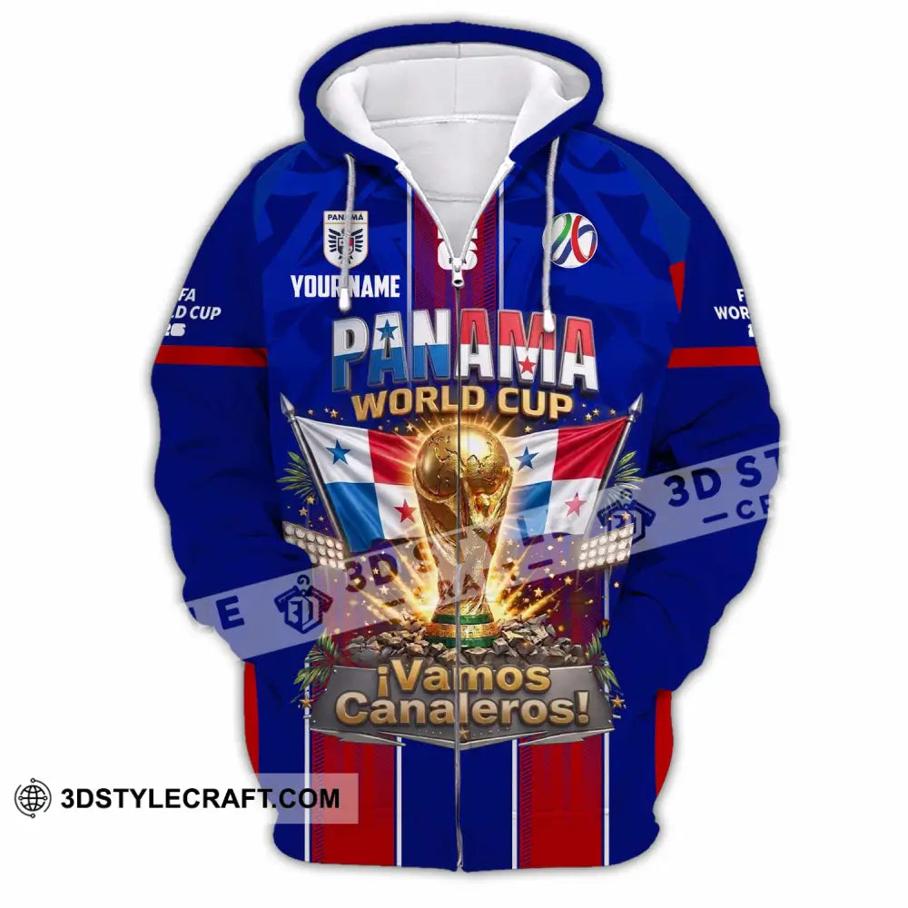 Unisex Shirt - Custom Panama World Cup 2026 Shirt - Zipper Hoodie / S - T-shirt