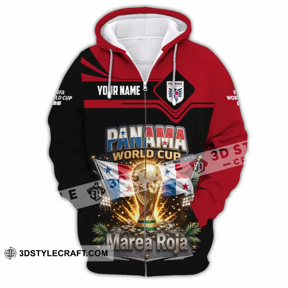 Unisex Shirt - Custom Panama World Cup 2026 Shirt - Zipper Hoodie / S - T-shirt