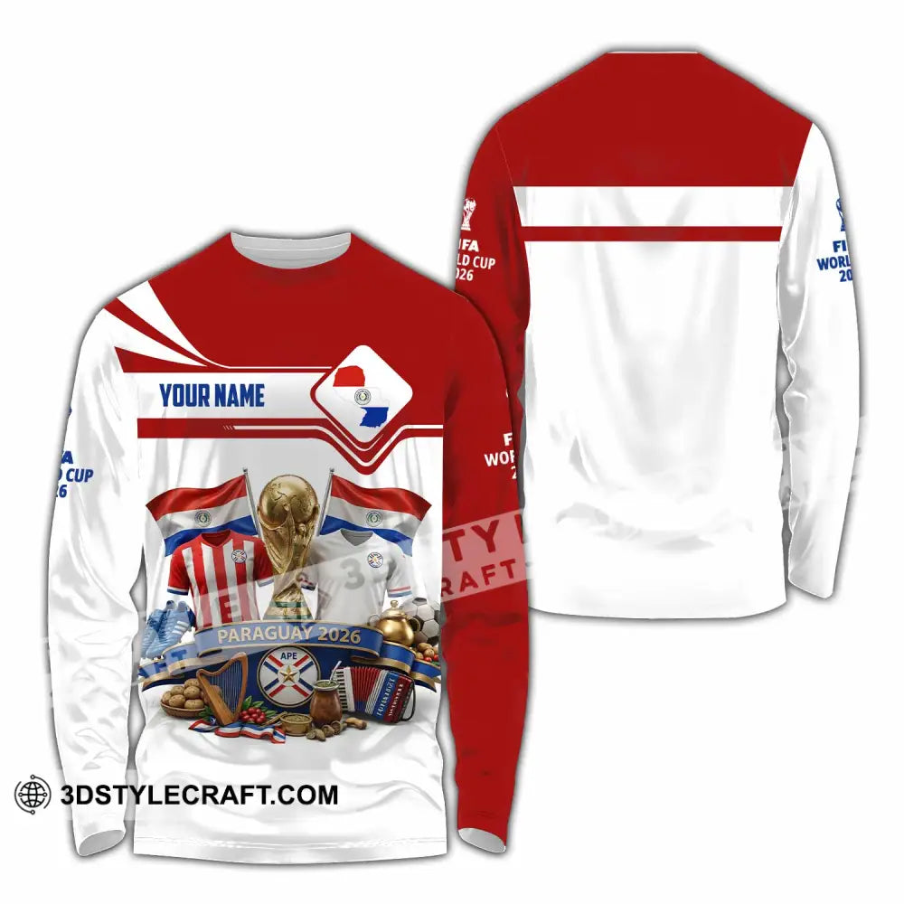 Unisex Shirt - Custom Paraguay World Cup 2026 Shirt - Long Sleeve Shirt / S - T-shirt
