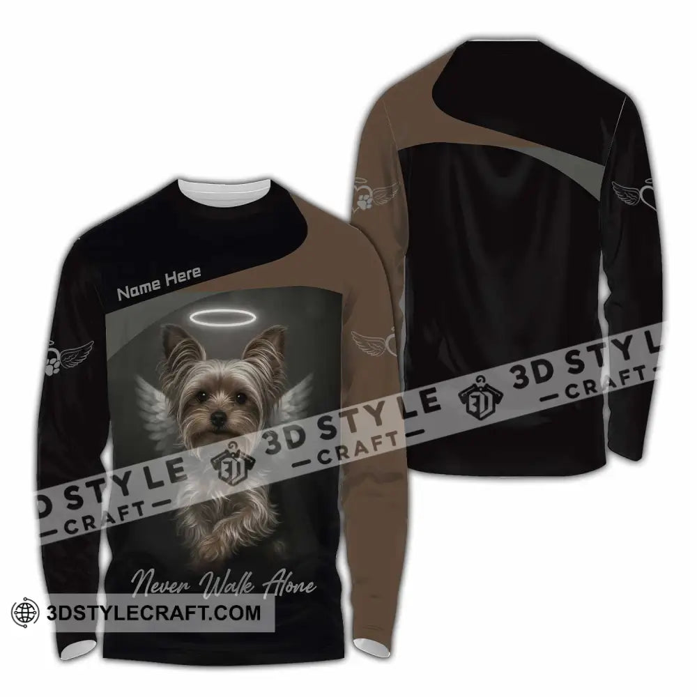 Unisex Shirt - Custom Pet Lover Never Walk Alone 3D Shirt Long Sleeve Shirt / S T-shirt