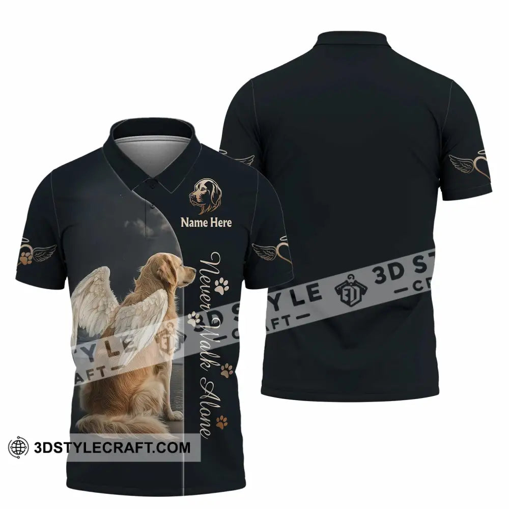 Unisex Shirt - Custom Pet Lover Never Walk Alone 3D Shirt Polo Shirt / S T-shirt