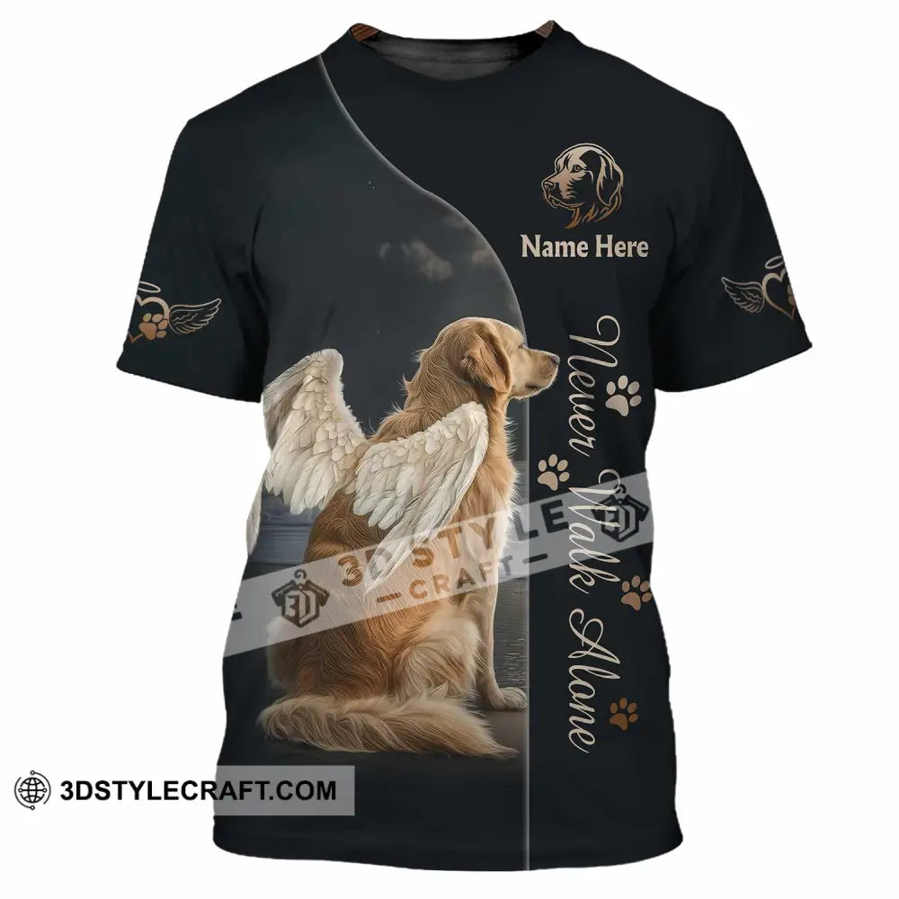 Unisex Shirt - Custom Pet Lover Never Walk Alone 3D Shirt T-Shirt / S T-shirt