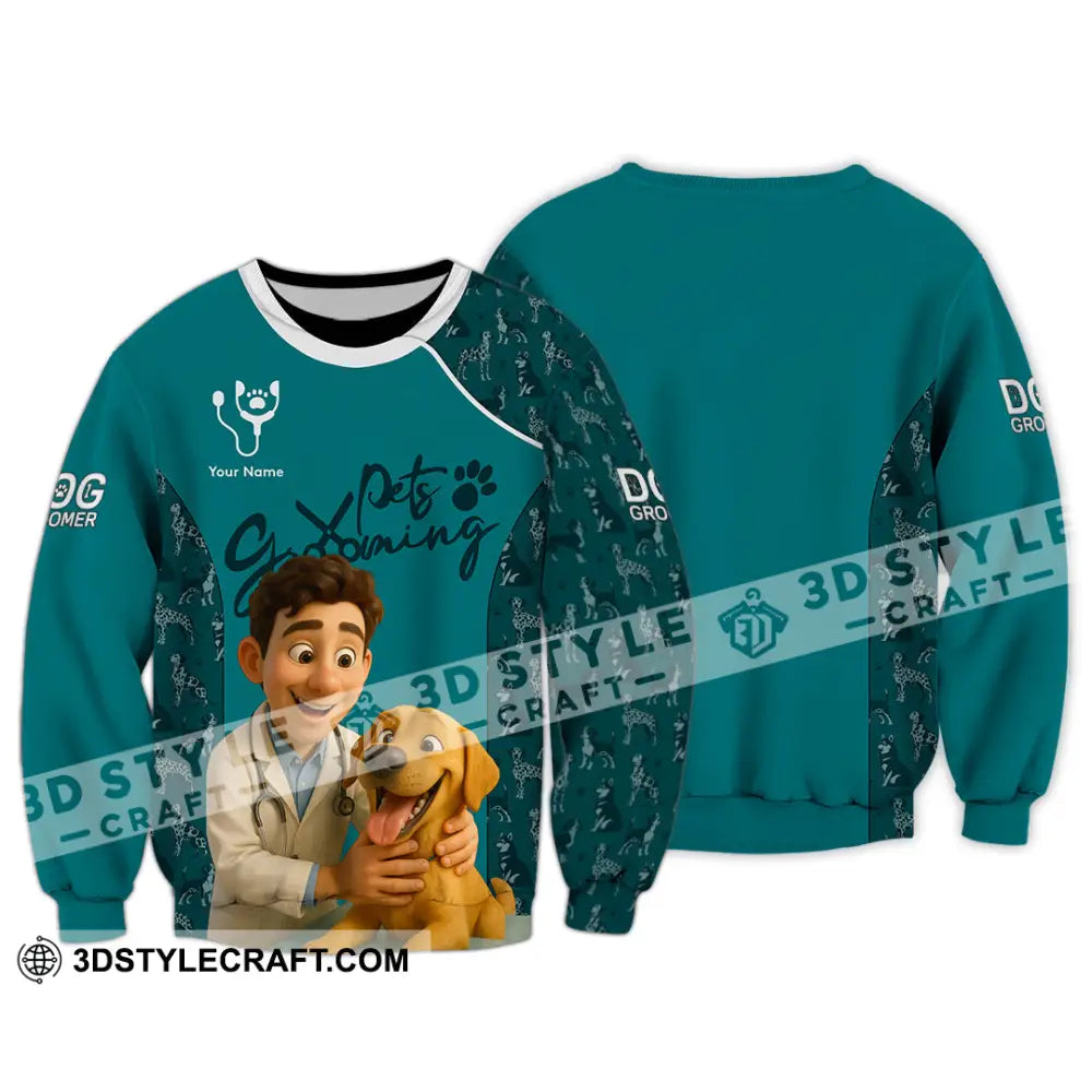 Unisex Shirt - Custom Pets Grooming 3D Shirt Long Sleeve / S T-shirt