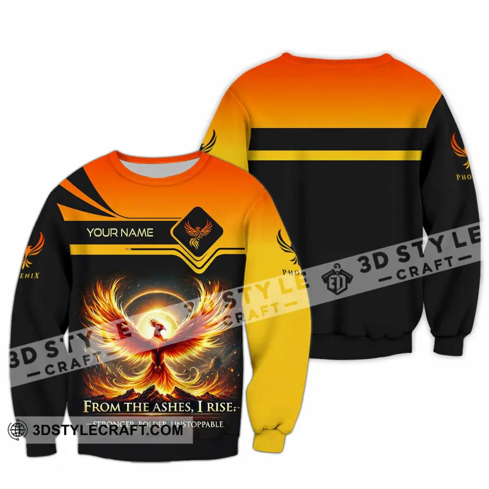 Unisex Shirt - Custom Phoenix From The Ashes I Rise Stronger Bolder Unstoppable Shirt Long Sleeve / S T-shirt