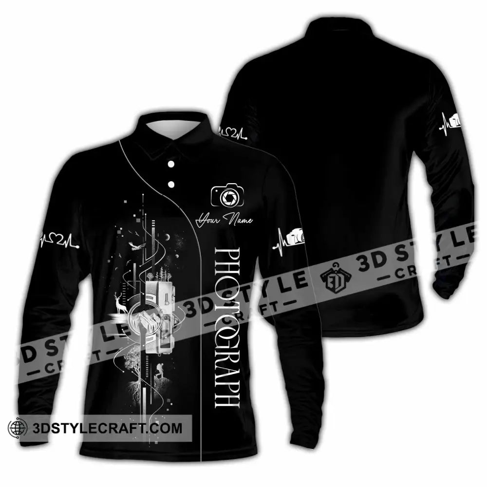 Unisex Shirt - Custom Photograph 3D Shirt - Long Sleeve Polo / S - T-shirt