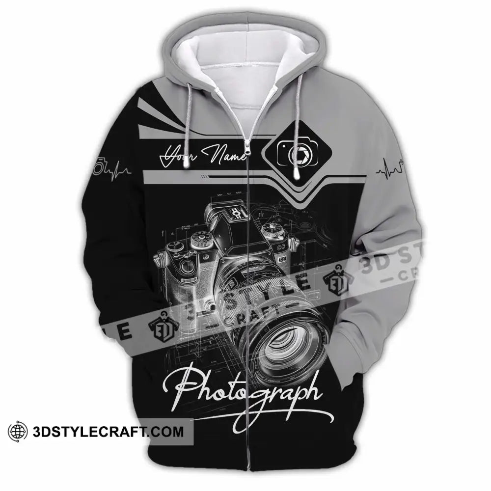 Unisex Shirt - Custom Photograph 3D Shirt Zipper Hoodie / S T-shirt