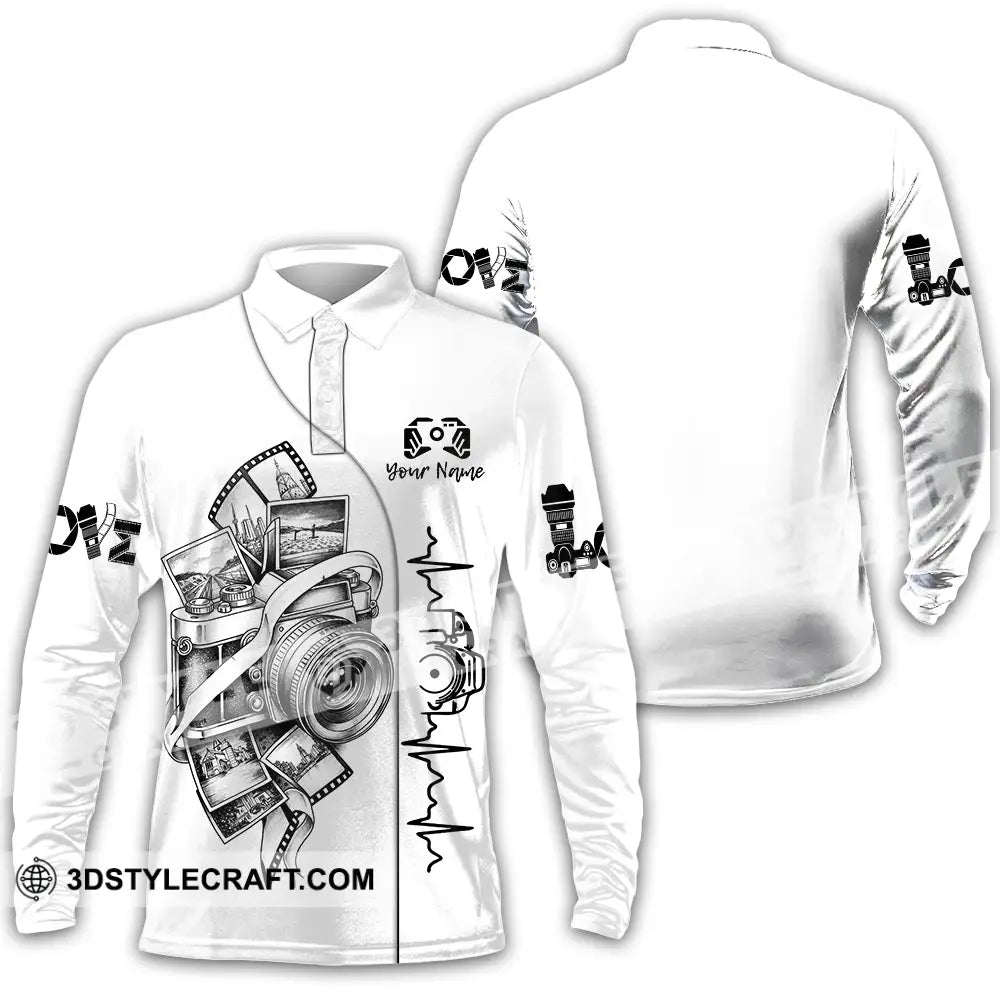 Unisex Shirt - Custom Photographer Shirt - Long Sleeve Polo / S - T-shirt