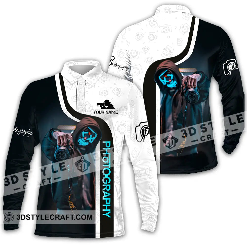 Unisex Shirt - Custom Photography 3D Shirt Long Sleeve Polo / S T-shirt