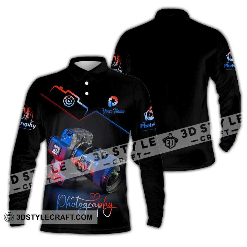 Unisex Shirt - Custom Photography 3D Shirt Long Sleeve Polo / S T-shirt