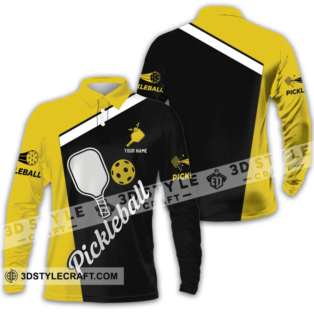 Unisex Shirt - Custom Pickleball Shirt Long Sleeve Polo / S T-shirt