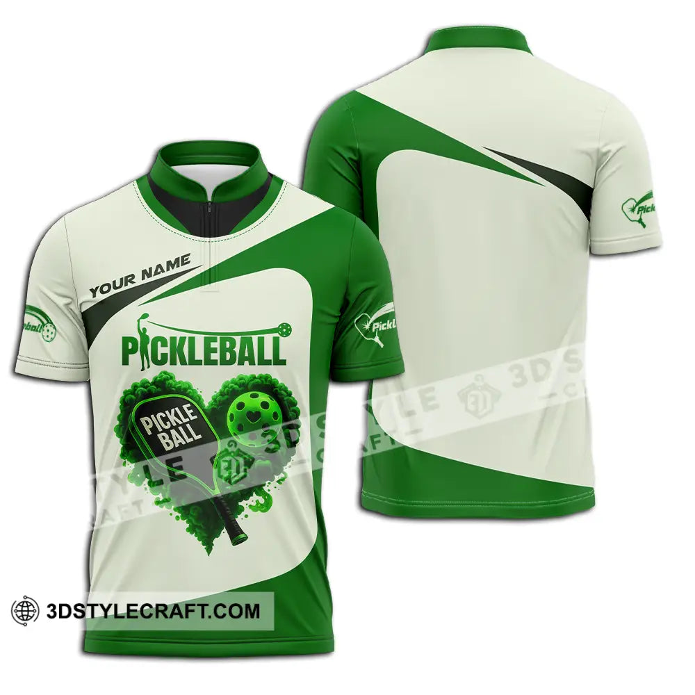 Unisex Shirt - Custom Pickleball Sport Shirt Zipper Polo Shirt / S T-shirt